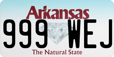 AR license plate 999WEJ