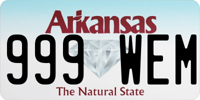 AR license plate 999WEM