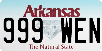 AR license plate 999WEN