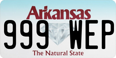 AR license plate 999WEP