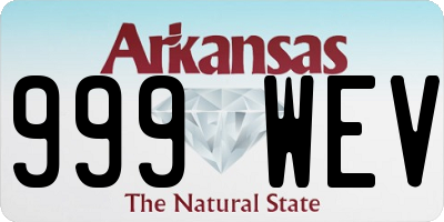 AR license plate 999WEV