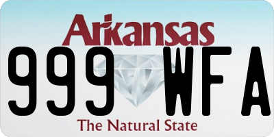 AR license plate 999WFA