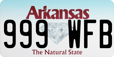 AR license plate 999WFB