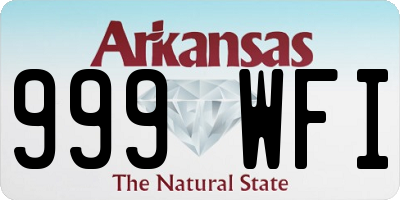 AR license plate 999WFI