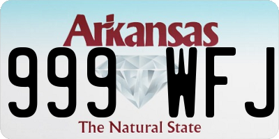 AR license plate 999WFJ