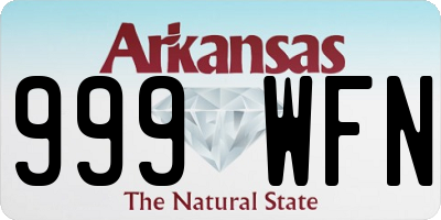 AR license plate 999WFN