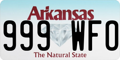 AR license plate 999WFO