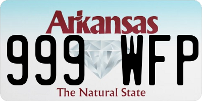 AR license plate 999WFP