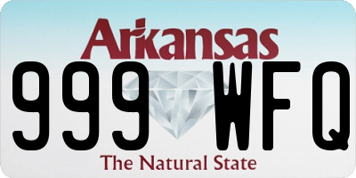 AR license plate 999WFQ