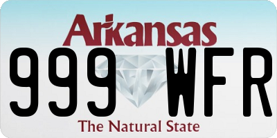 AR license plate 999WFR
