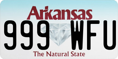 AR license plate 999WFU