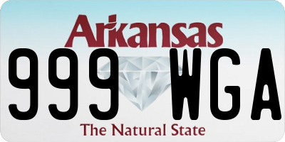 AR license plate 999WGA