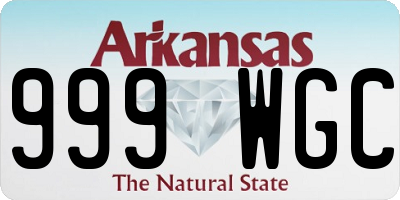 AR license plate 999WGC