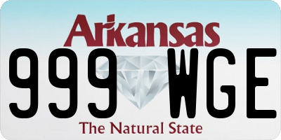 AR license plate 999WGE