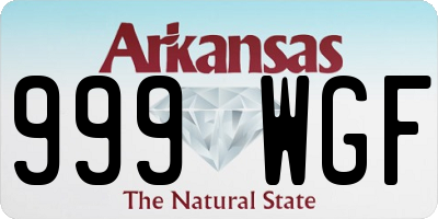 AR license plate 999WGF