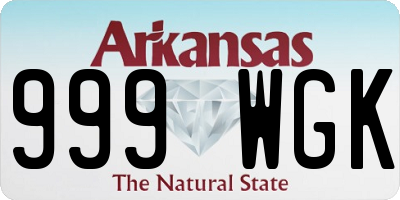 AR license plate 999WGK