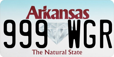 AR license plate 999WGR