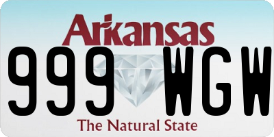 AR license plate 999WGW