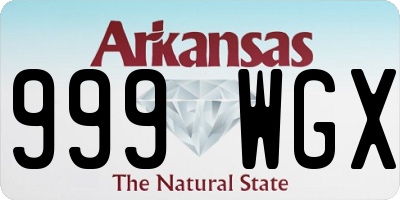 AR license plate 999WGX