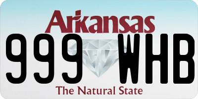 AR license plate 999WHB