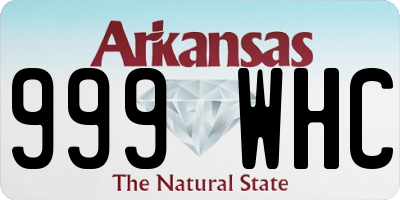 AR license plate 999WHC