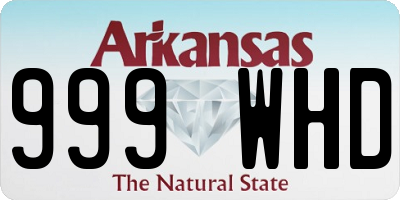 AR license plate 999WHD