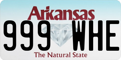 AR license plate 999WHE