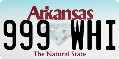 AR license plate 999WHI