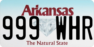 AR license plate 999WHR