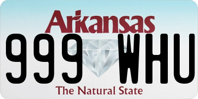 AR license plate 999WHU
