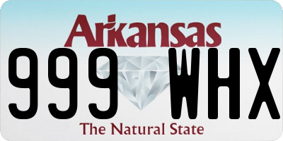 AR license plate 999WHX