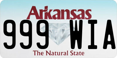 AR license plate 999WIA