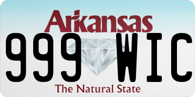 AR license plate 999WIC