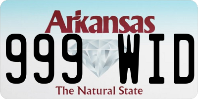 AR license plate 999WID