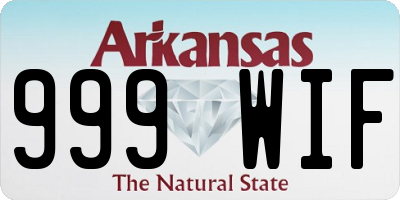 AR license plate 999WIF