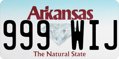 AR license plate 999WIJ