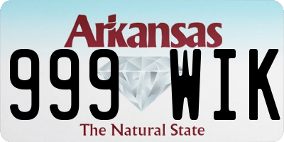 AR license plate 999WIK