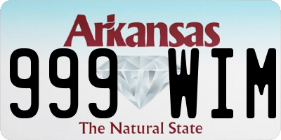 AR license plate 999WIM