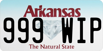 AR license plate 999WIP