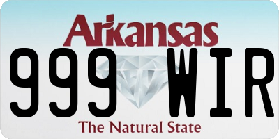 AR license plate 999WIR