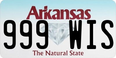 AR license plate 999WIS
