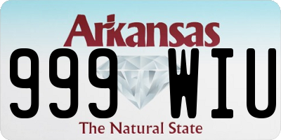 AR license plate 999WIU