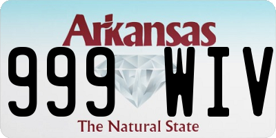 AR license plate 999WIV