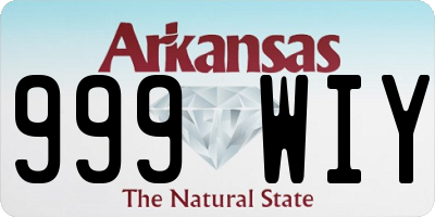 AR license plate 999WIY