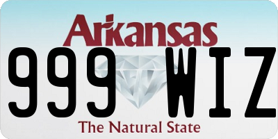 AR license plate 999WIZ