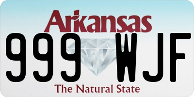 AR license plate 999WJF