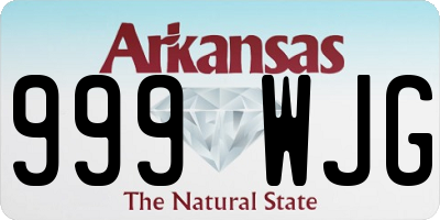 AR license plate 999WJG