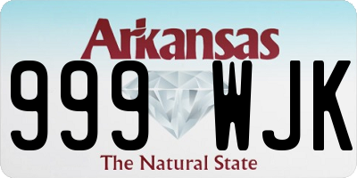 AR license plate 999WJK