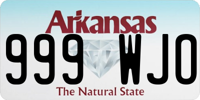 AR license plate 999WJO