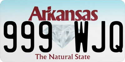 AR license plate 999WJQ